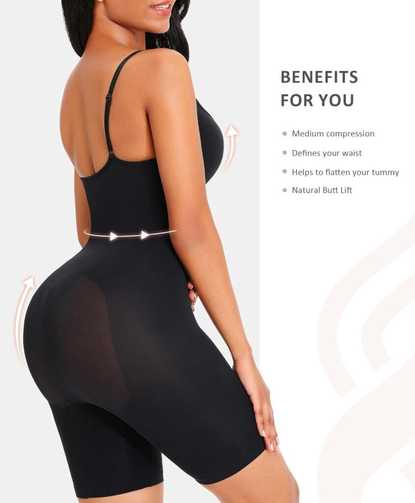 FeelinGirl Shapewear Bodysuit Tummy Control Seamless Sculpting Butt Lifter Body Shaper for Women