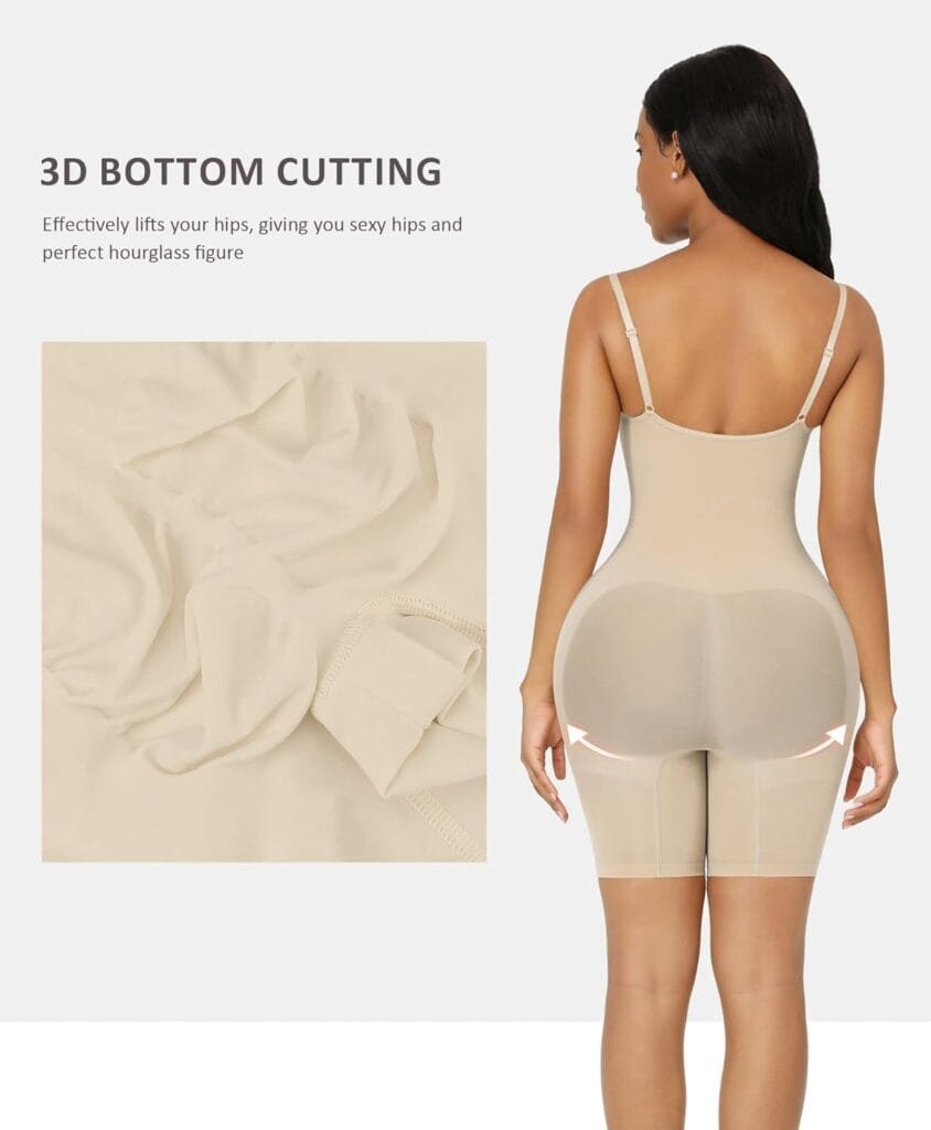 FeelinGirl Shapewear Bodysuit Tummy Control Seamless Sculpting Butt Lifter Body Shaper for Women