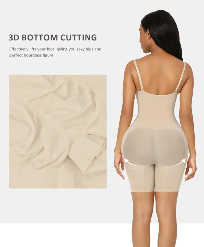 FeelinGirl Shapewear Bodysuit Tummy Control Seamless Sculpting Butt Lifter Body Shaper for Women