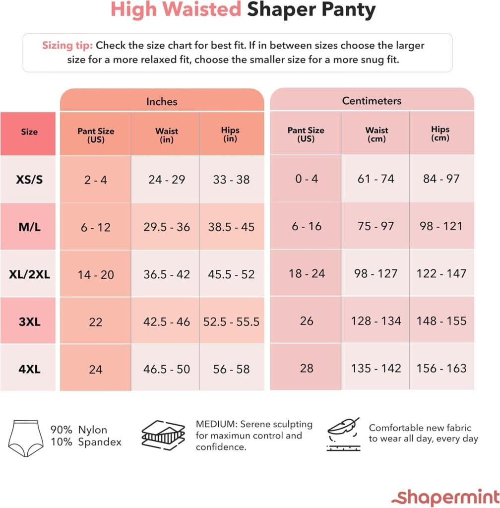 Shapermint Body Shaper Tummy Control Panty - Shapewear for Women