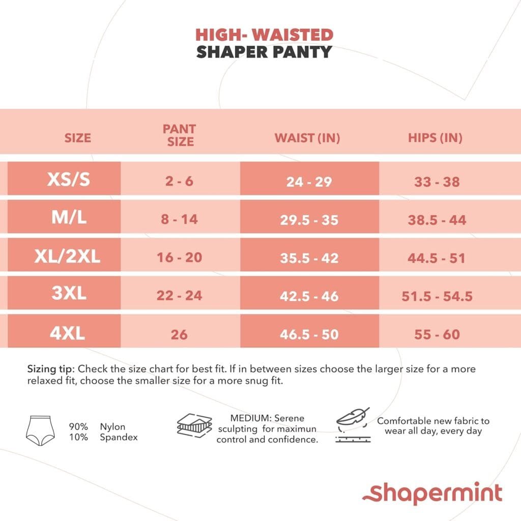 Shapermint Body Shaper Tummy Control Panty - Shapewear for Women