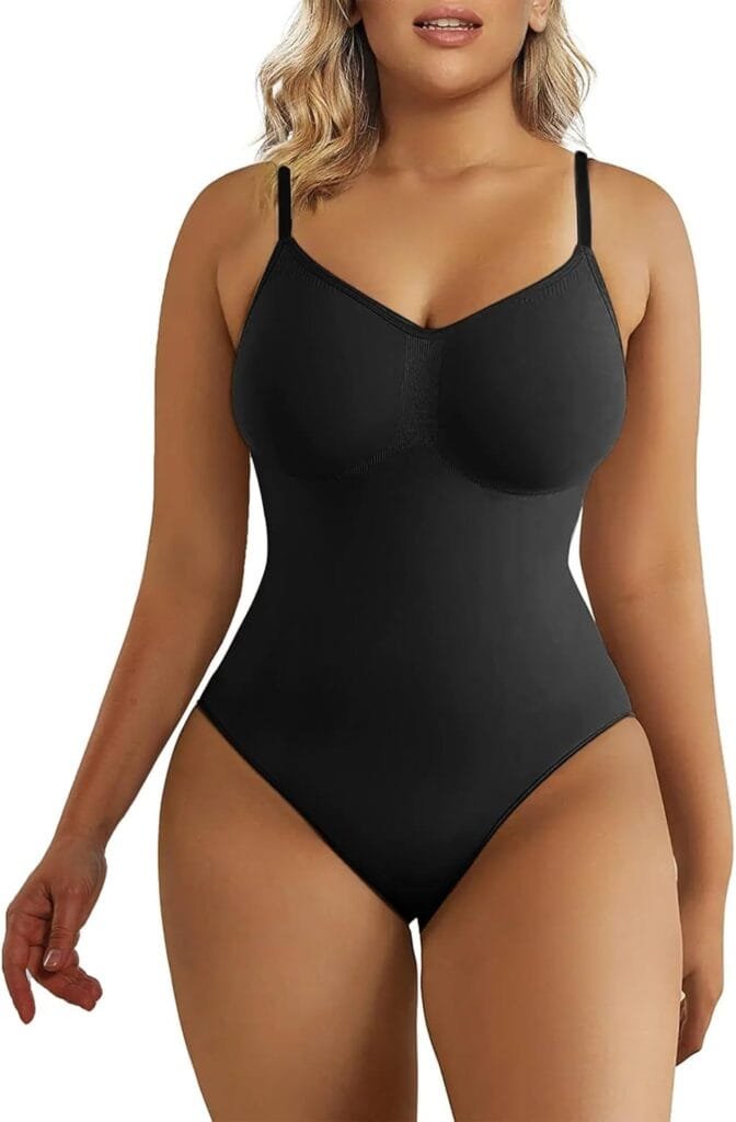 SHAPERX Womens Shapewear Bodysuit Tummy Control Body Shaper Seamless Sculpting Snatched Waist Body Suit